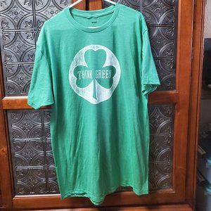 Green graphic s/s graphic tee. "Think Green" XL